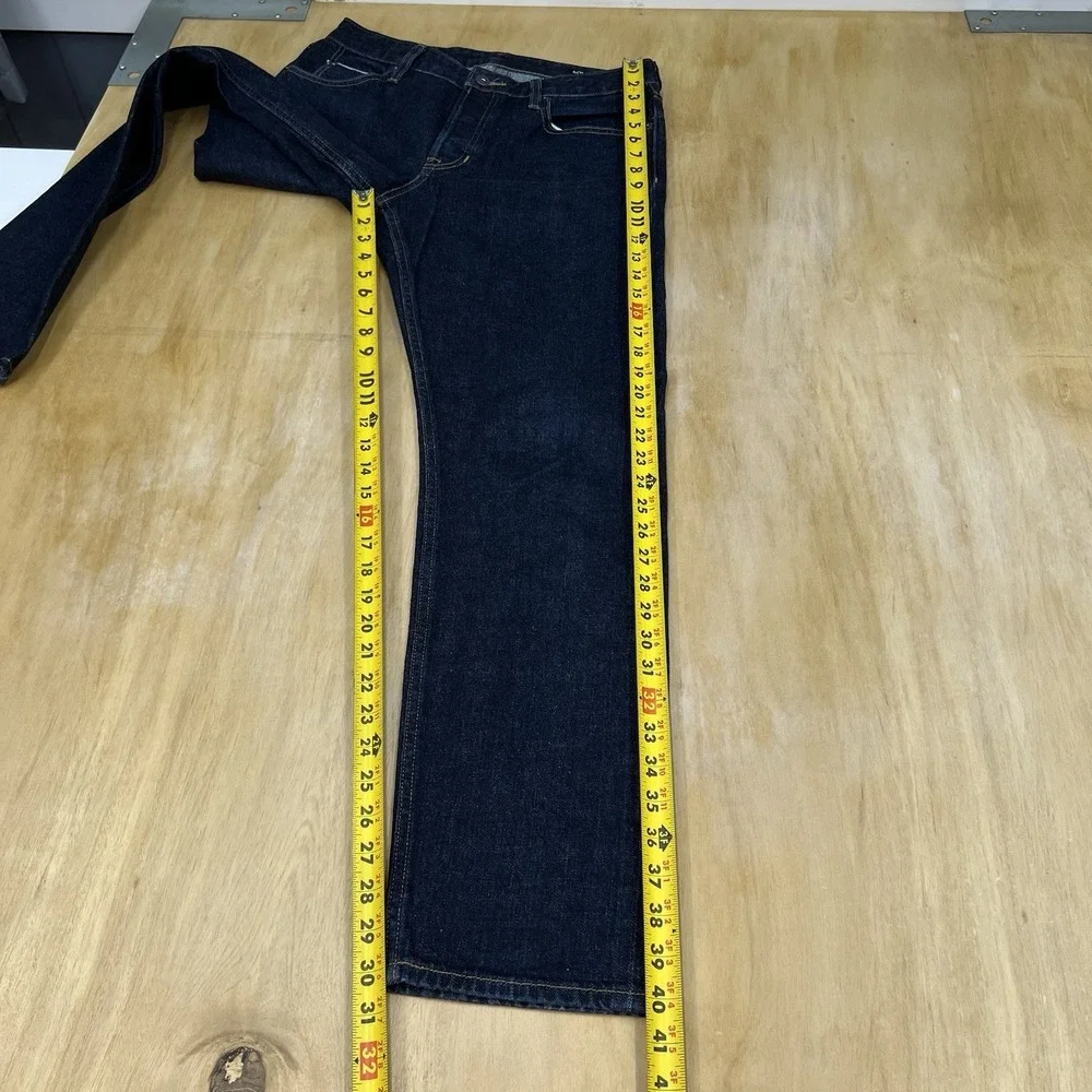 Bonobos Selvedge Denim Jeans Mens (Actual Size 31x30) Slim Fit Straight Leg Navy
